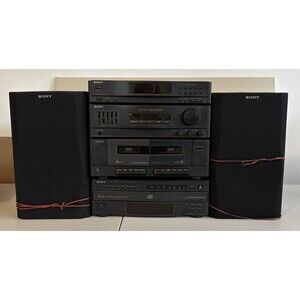 SONY LBT-D107R Compact Stereo System Dual Cassette 5 Disc CD Player Plays Great!